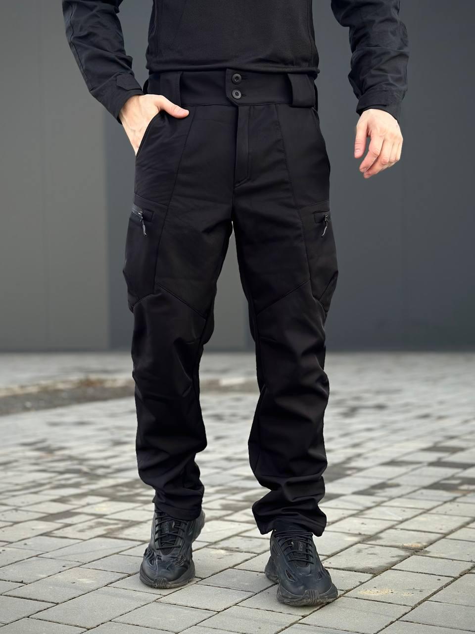 Військовий комплект форми Soft Shell Military Black - Зображення 33