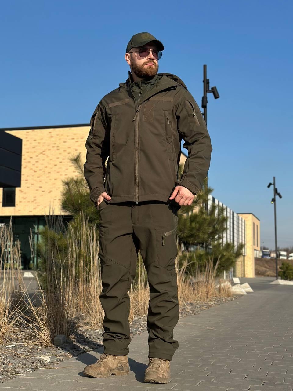 Військовий комплект форми Soft Shell Military олива