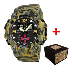 Тактичний Чоловічий годинник Awarder 003 ЗСУ Camo Green 1202-0126