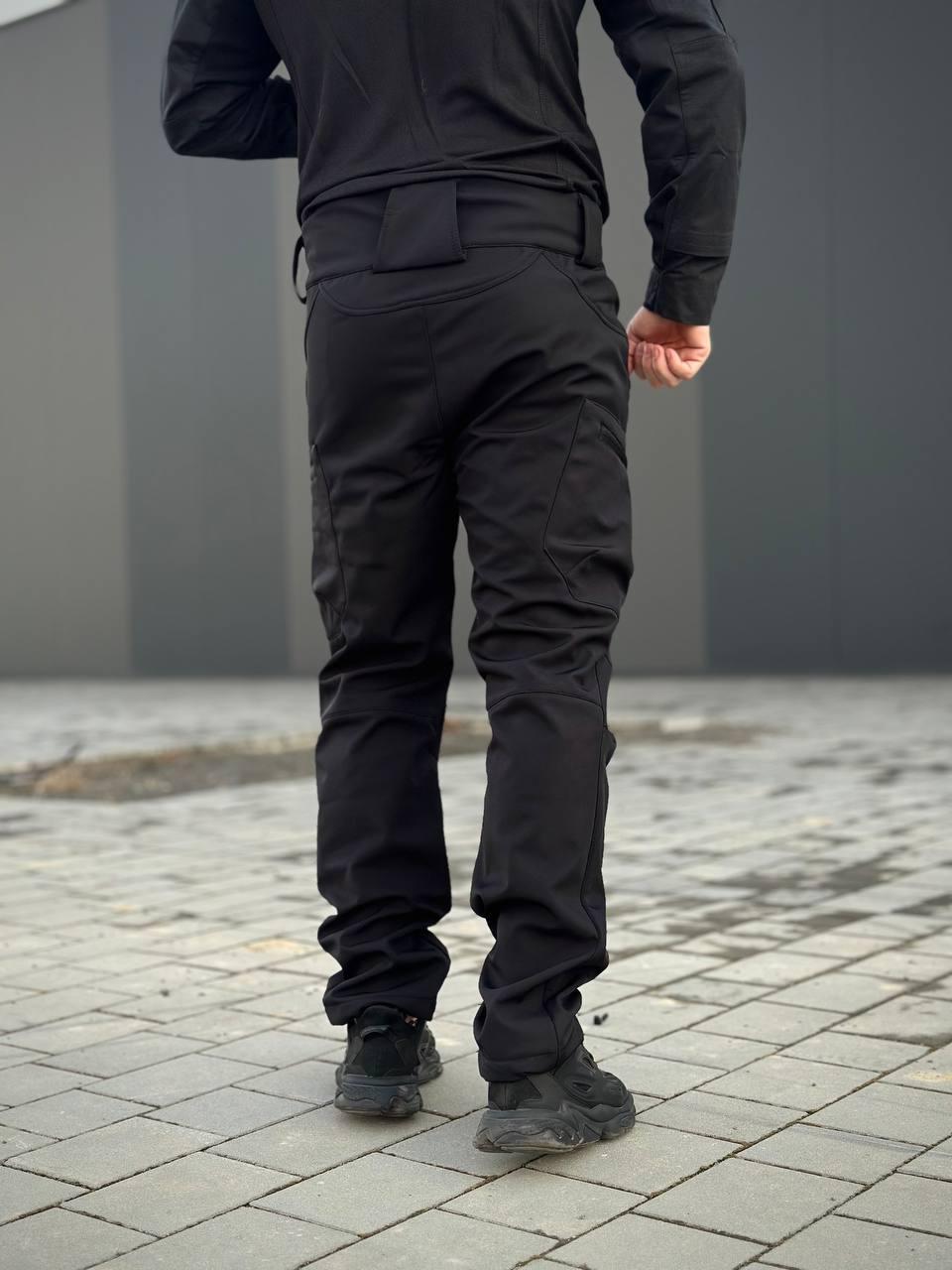 Військовий комплект форми Soft Shell Military Black - Зображення 31