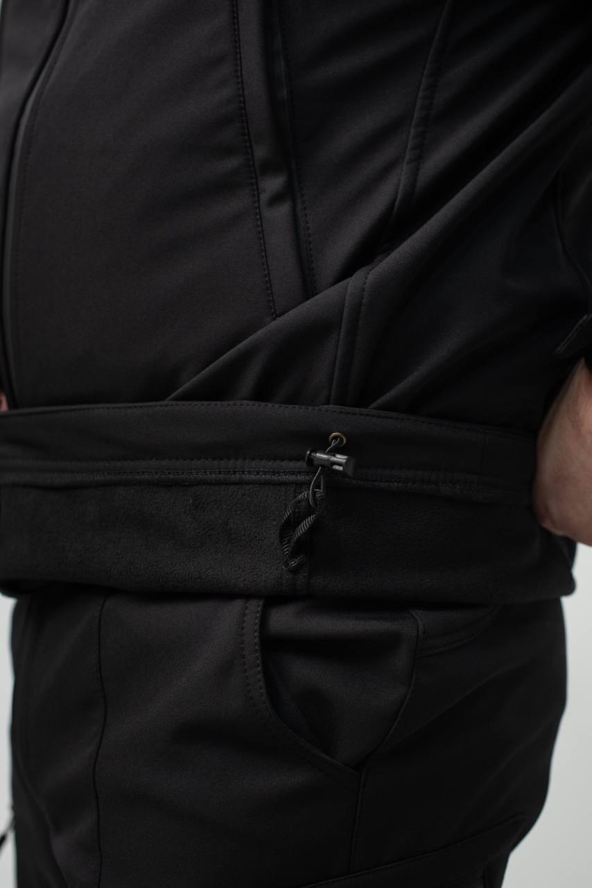 Військовий комплект форми Soft Shell Military Black - Зображення 9