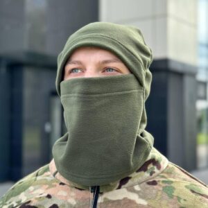 флісова балаклава олива