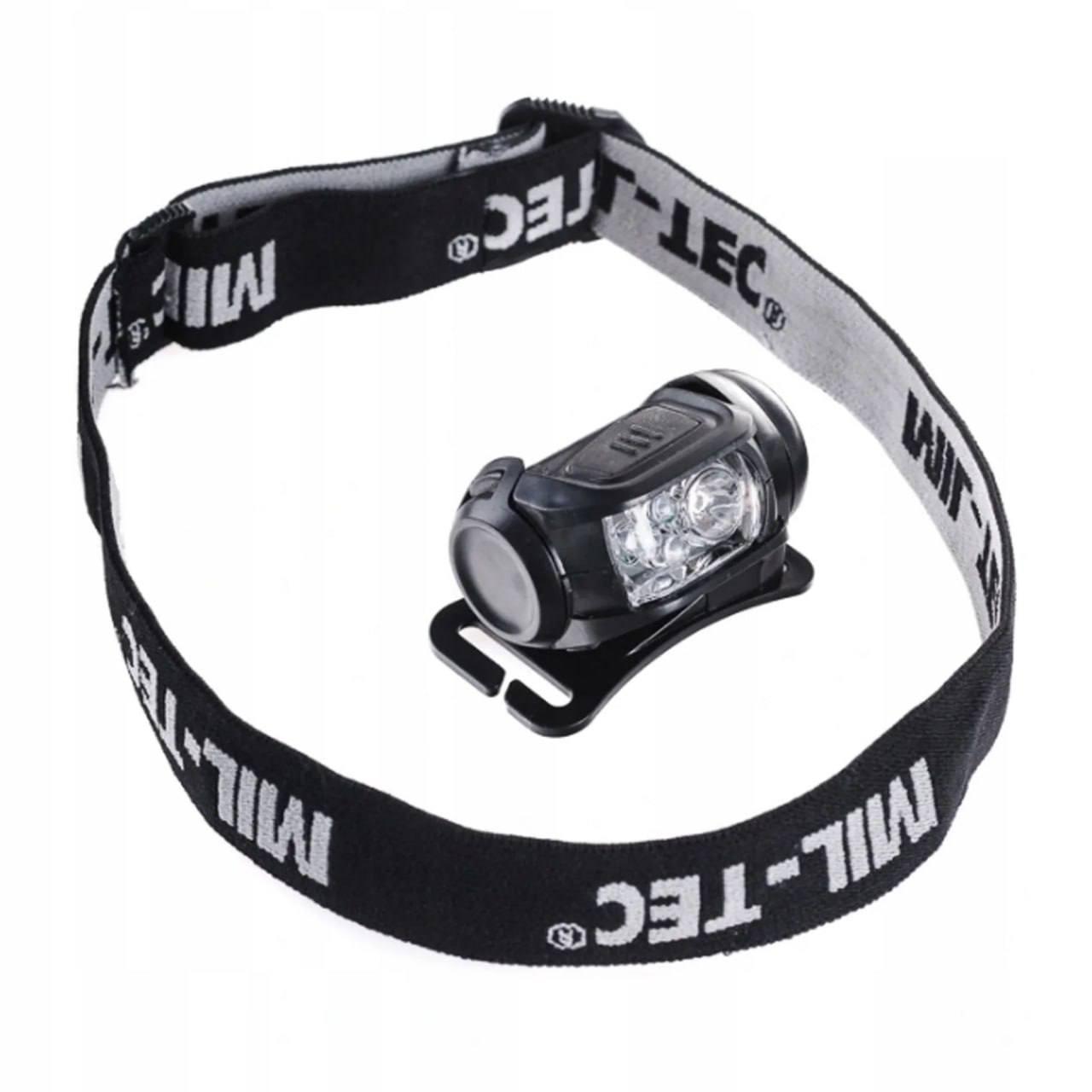 Ліхтар налобний MIL-TEC LED 4-Colour Headlight Black - Зображення 6