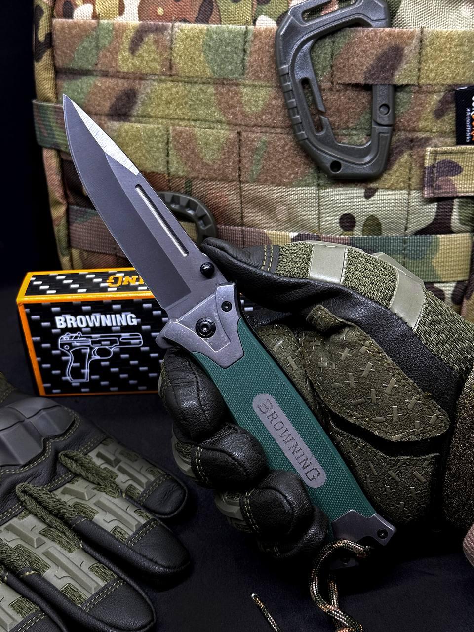 Складний напівавтоматичний ніж Browning BR1 з темляком з паракорду