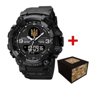 Тактичний Годинник Awarder 001 Тризуб золото All Black 1202-0131
