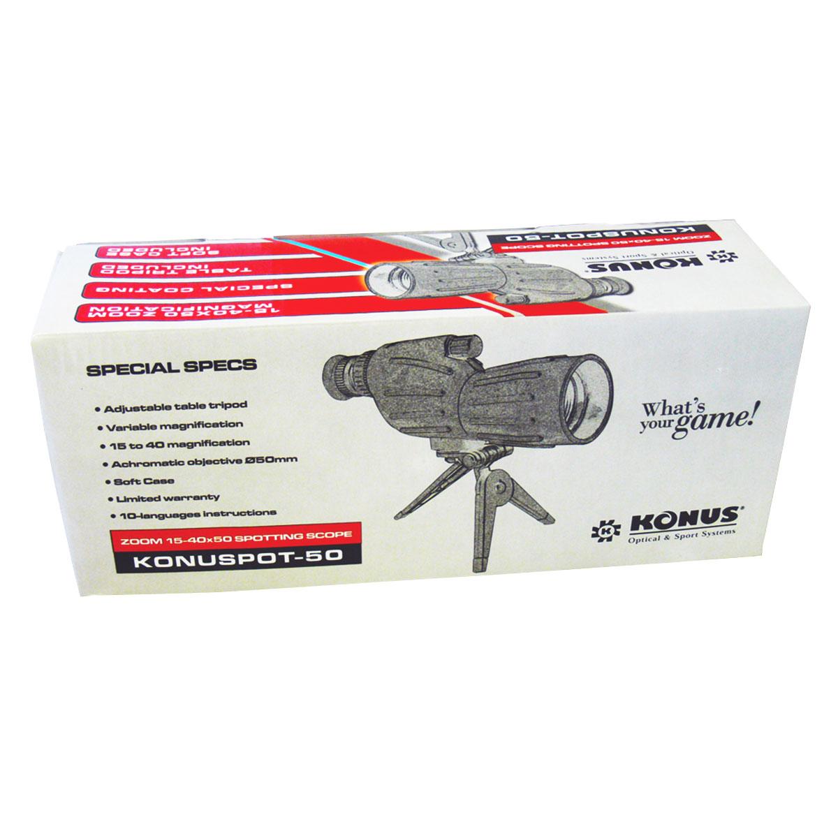 Підзорна труба KONUS KONUSPOT-50 15-40x50 + Міні-штатив - Зображення 5