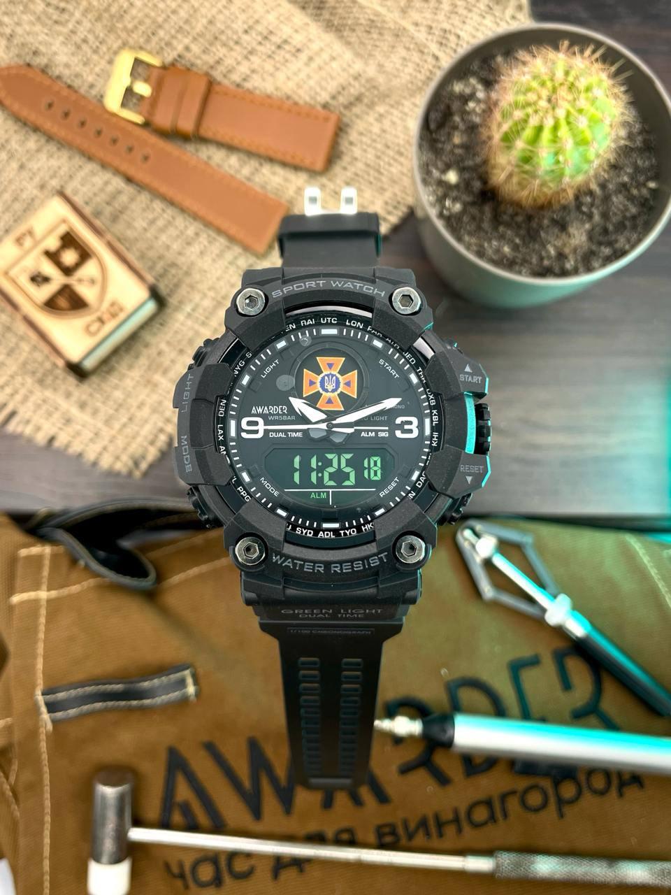 Чоловічий годинник Awarder 001 ДСНС All Black 1202-0130 - Зображення 3