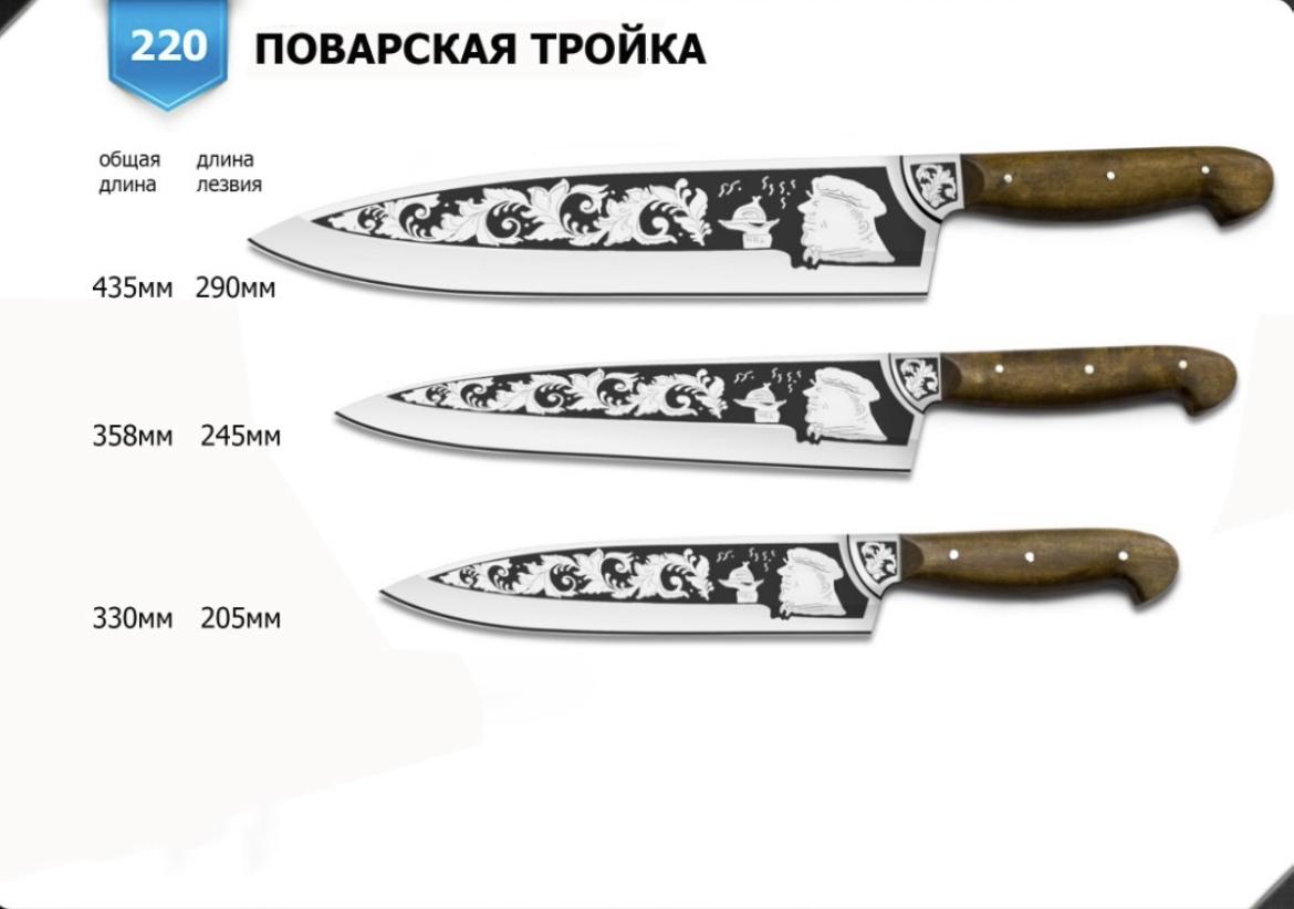 Ніж мисливський ПОВАРСЬКА ТРІЙКА з ножнами