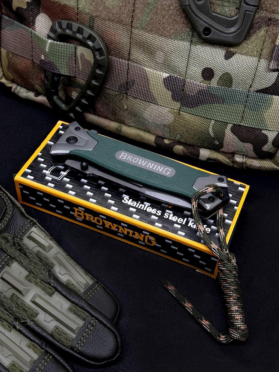 Складний напівавтоматичний ніж Browning BR1 з темляком з паракорду - Зображення 4