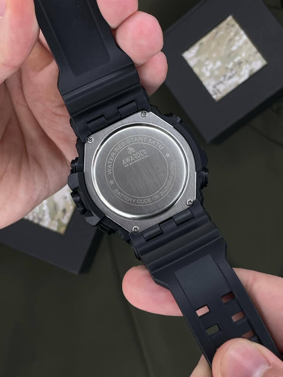 Тактичний Годинник Awarder 001 Тризуб золото All Black 1202-0131 - Зображення 3