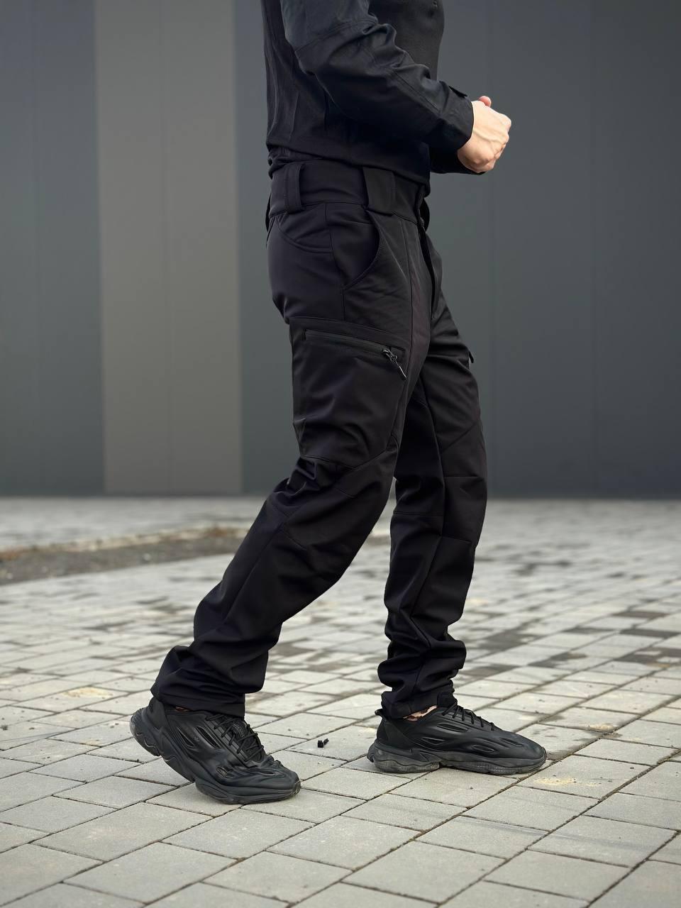 Військовий комплект форми Soft Shell Military Black - Зображення 30