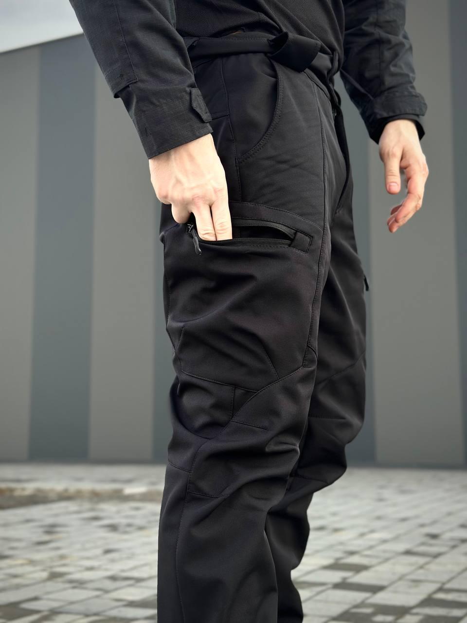 Військовий комплект форми Soft Shell Military Black - Зображення 26