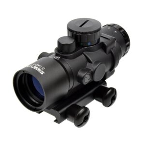 Коліматорний приціл SIGETA Prismatic 3.5x30 Mildot Red/Green/Blue Чорний +Батарейка CR2032