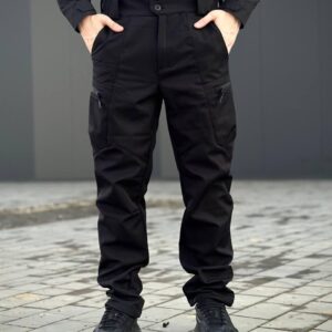 Утеплені Військові штани Soft Shell Military Black