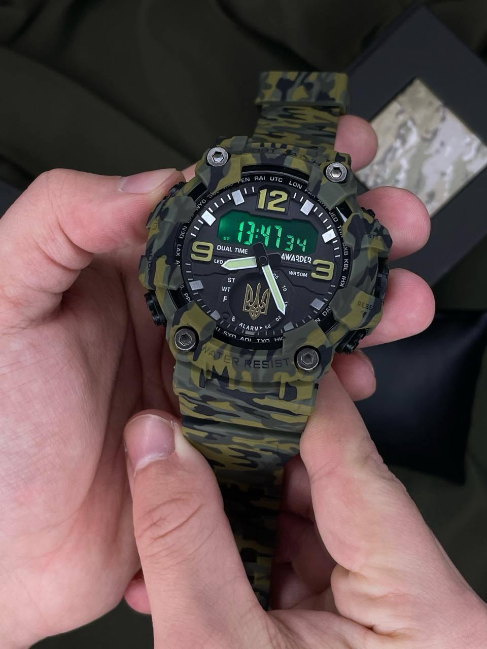 Тактичний годинник Awarder 003 Тризуб золото Army Green 1202-0096 - Зображення 6