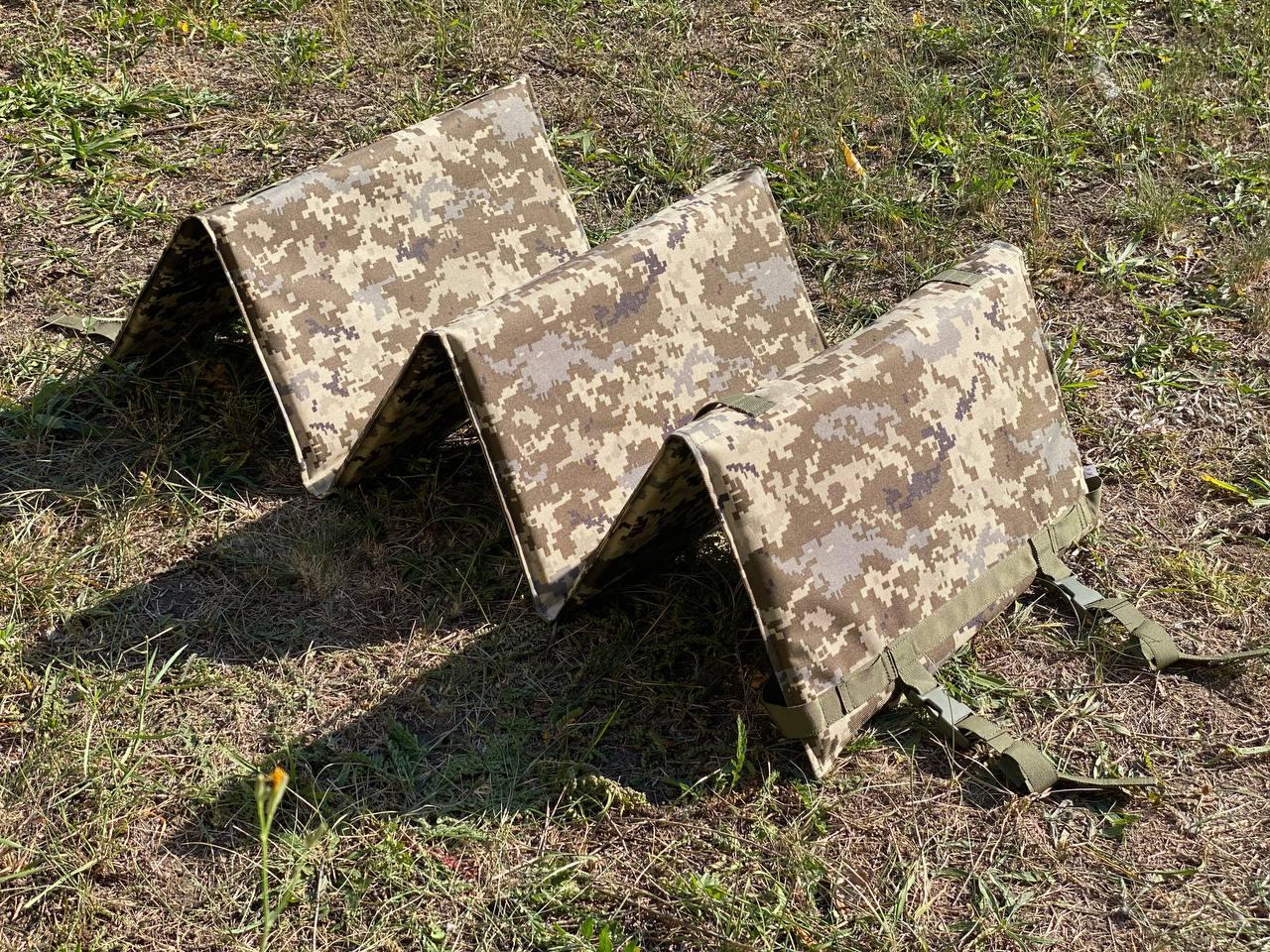 Розкладний каремат на 6 секцій 15мм Оксфорд 600D прорезинений Піксель - Зображення 4