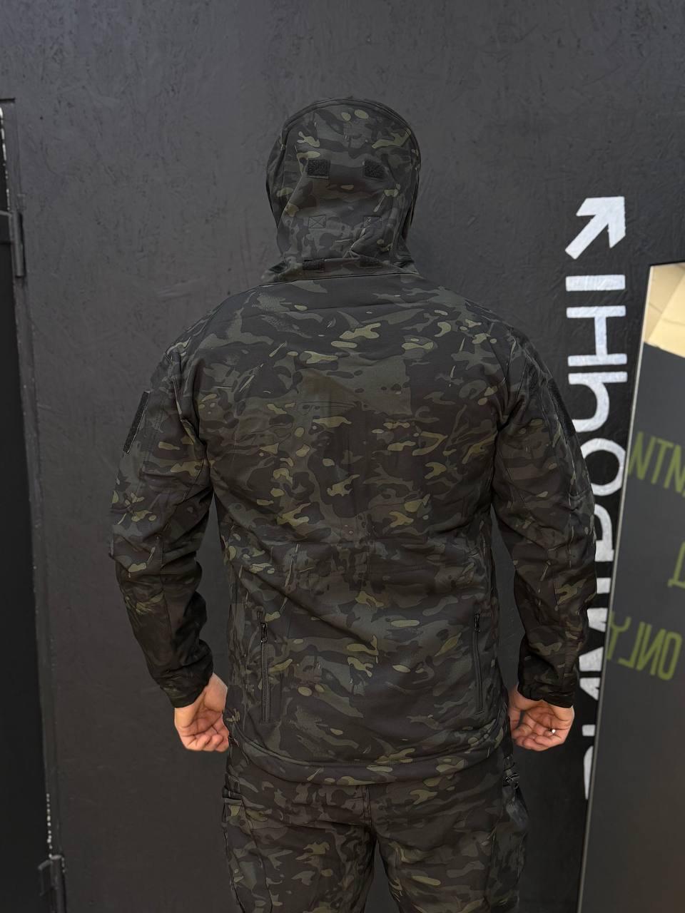 Костюм софтшел Gwild чорний мультикам Soft Shell на флісі - Зображення 14