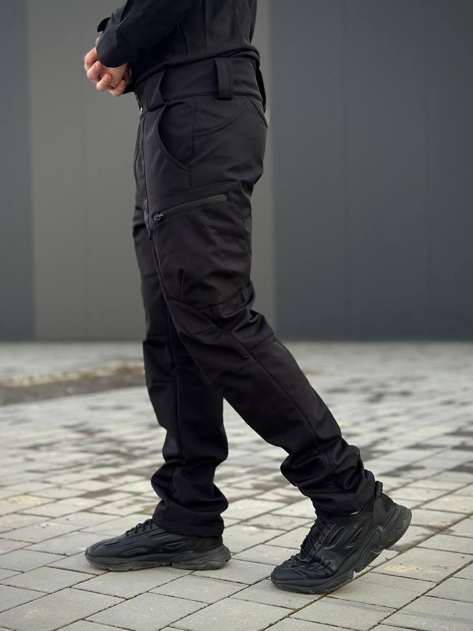 Військовий комплект форми Soft Shell Military Black - Зображення 25