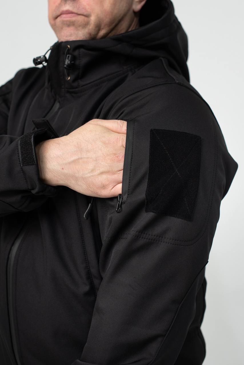 Військовий комплект форми Soft Shell Military Black - Зображення 11