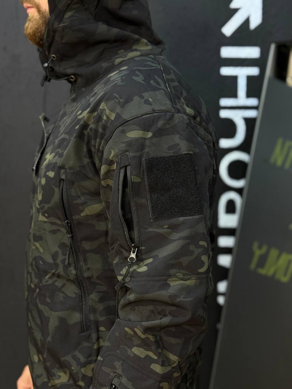 Костюм софтшел Gwild чорний мультикам Soft Shell на флісі - Зображення 9