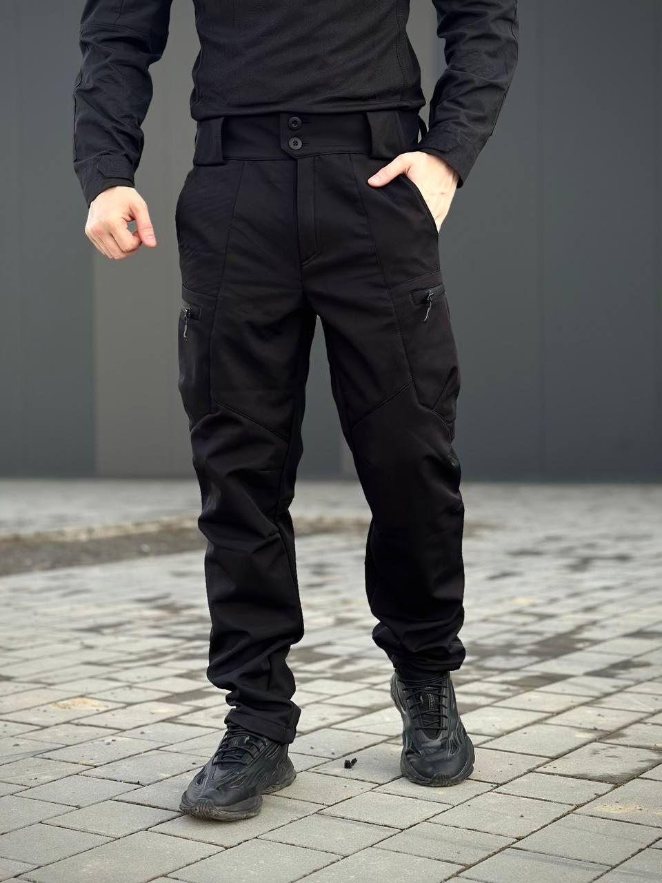 Військовий комплект форми Soft Shell Military Black - Зображення 34