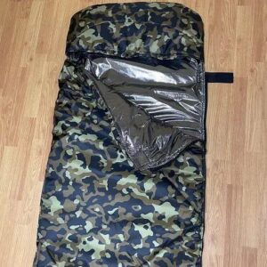 Спальний мішок до -20 утеплювач холлофайбер (синтепон) 400г/м2 з підкладкою Omni-Heat 225 * 75 см Камуфляж