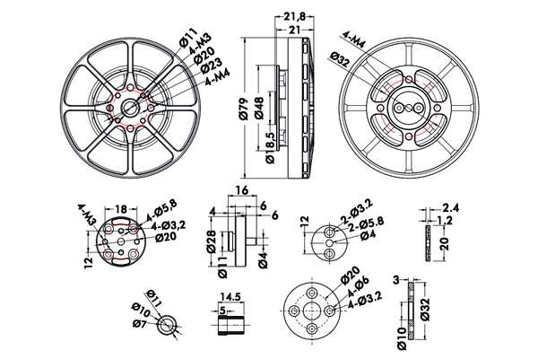 Мотор T-Motor Antigravity MN7005 KV230 6 S для коптерів - Зображення 5
