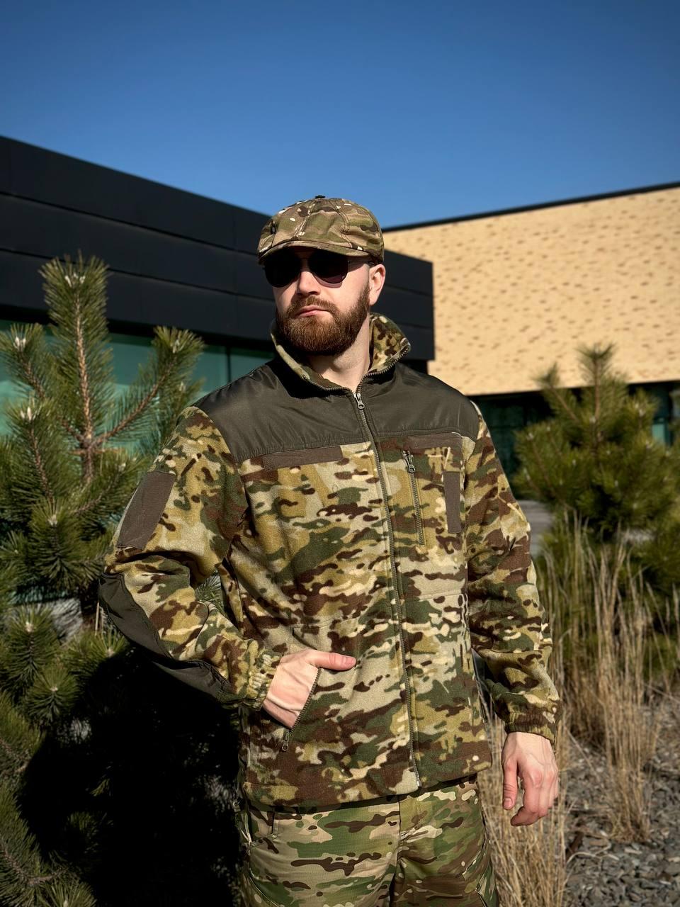 Флісова Кофта МІКРОФЛІС мультикам Military - Зображення 22