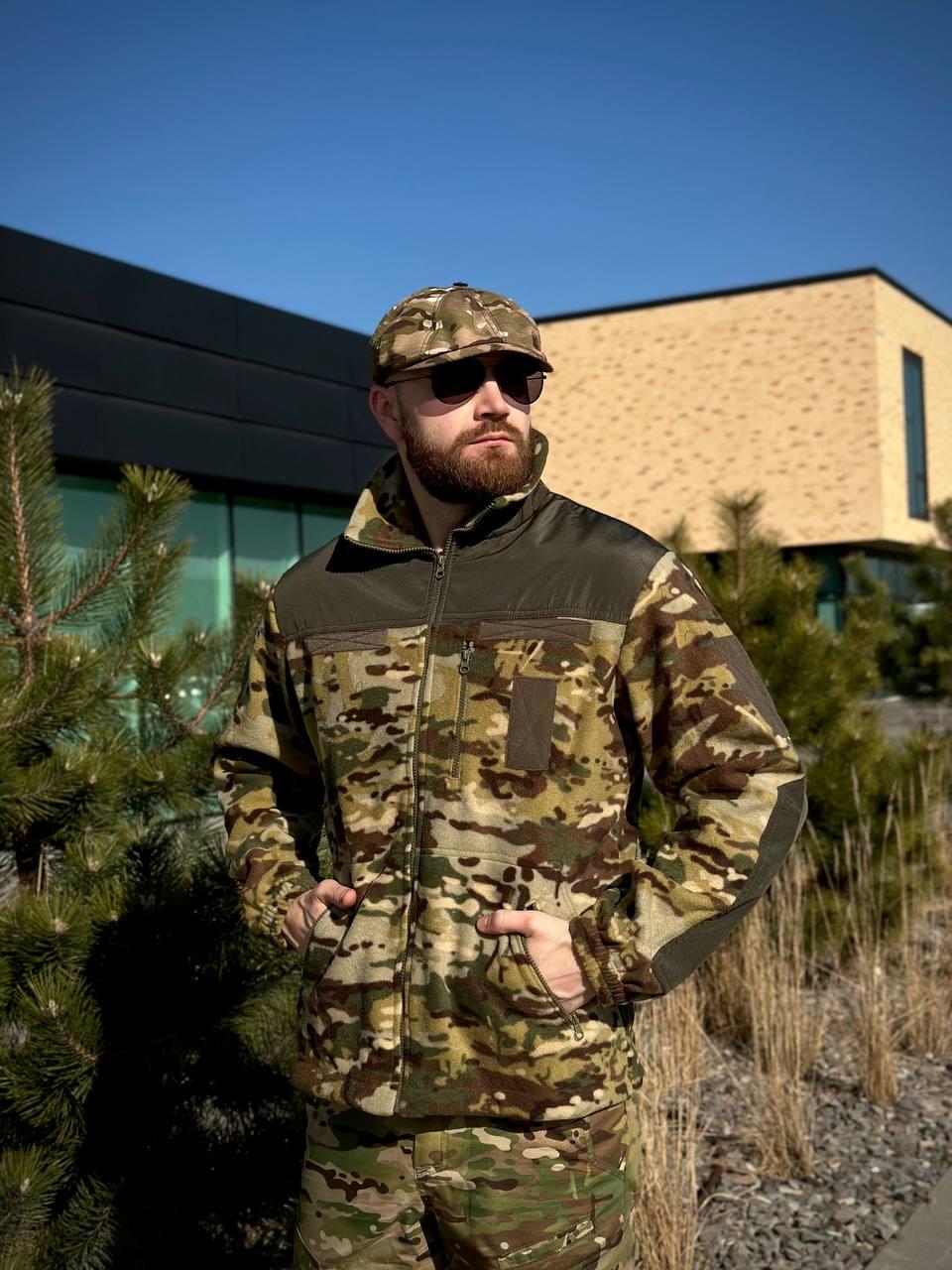 Флісова Кофта МІКРОФЛІС мультикам Military - Зображення 11