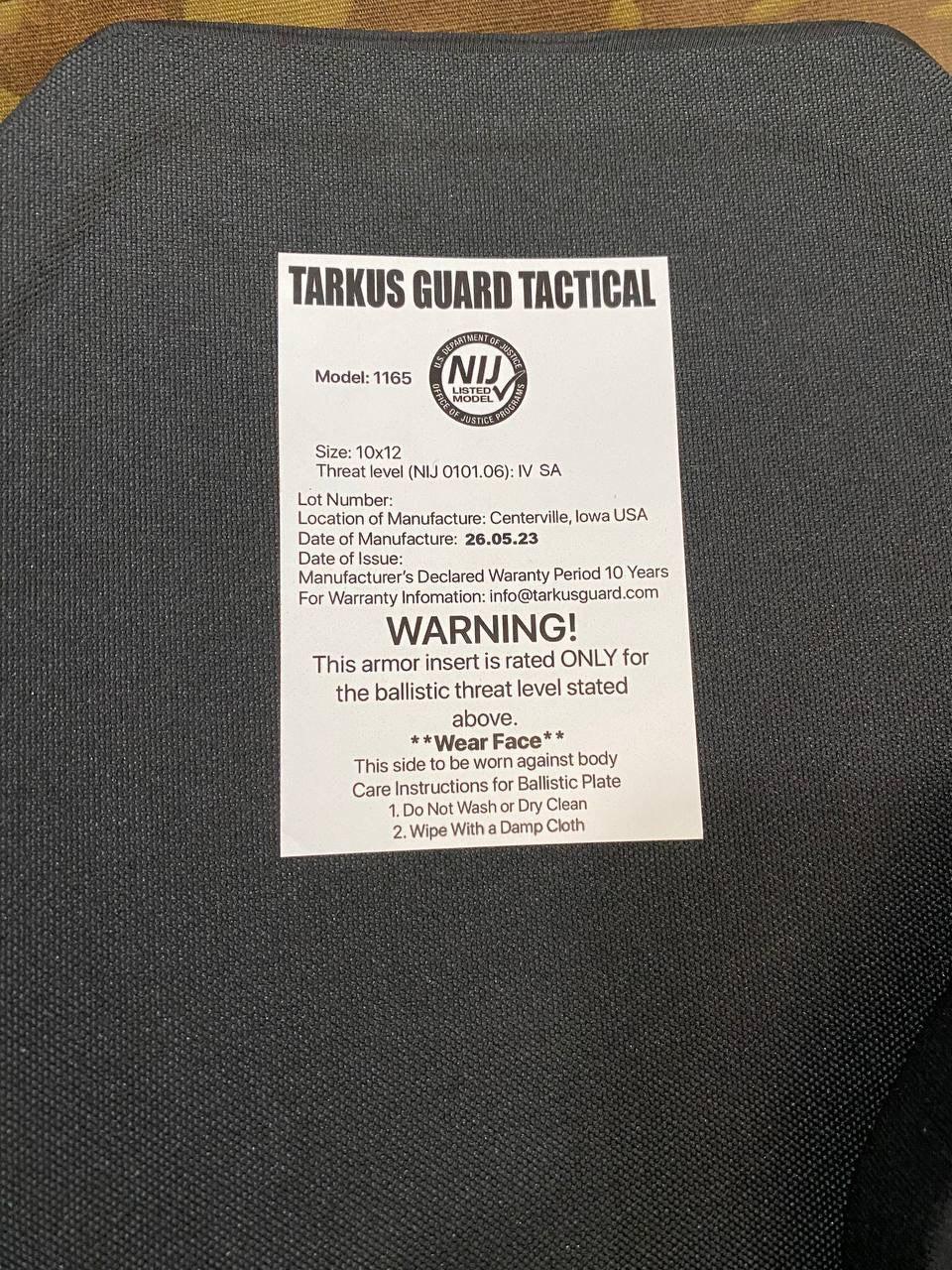 Комплект керамічних плит 30*25 см Tarkus Guard Tactical Threat Level 4 (6 клас ДСТУ) вага 2.85 кг однієї - Зображення 4