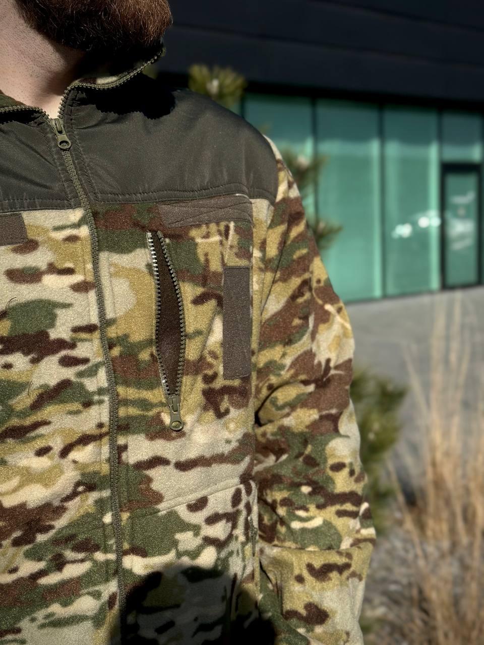 Флісова Кофта МІКРОФЛІС мультикам Military - Зображення 15