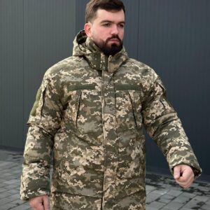 Теплий Зимовий Бушлат B&L піксель БАТАЛИ