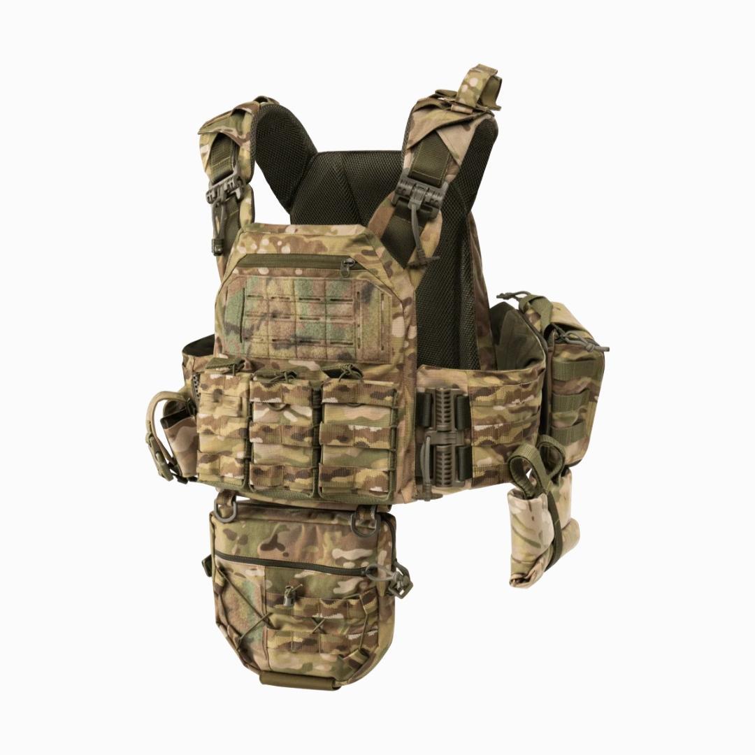 Плитоноска швидкого скидання GEN.2 Pro Cordura 1000D + 9 підсумків Мультикам та балістичні пакети 1 класу захисту - Зображення 11
