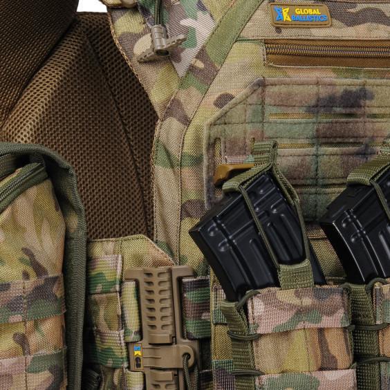 Плитоноска Warmor Gen.3 Pro Max +9 підсумків Мультикам та балістичні пакети 1 класу захисту - Зображення 11