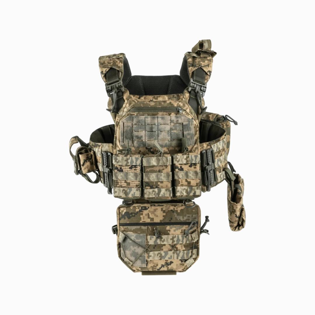 Плитоноска швидкого скидання GEN.2 Pro Cordura 1000D + 9 підсумків Піксель ММ14 та балістичні пакети 1 класу захисту - Зображення 11