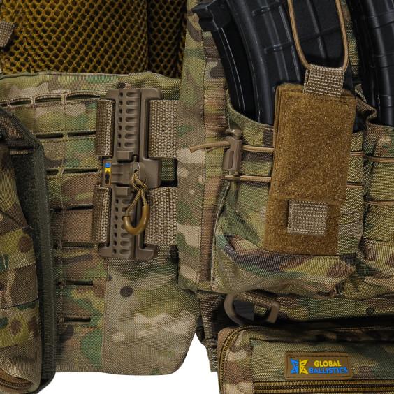 Плитоноска CEN.5 BOGUNKA PRO з камербандами збільшеної площі + інтегрований рюкзак 5 л + 9 підсумків Мультикам - Зображення 6