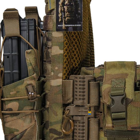 Плитоноска CEN.5 BOGUNKA PRO з камербандами збільшеної площі + інтегрований рюкзак 5 л + 9 підсумків Мультикам - Зображення 4