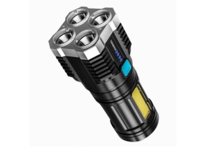 Фонарь аккумуляторный ручной TOPA F-905 4 LED с зарядкой от USB + боковым светом COB