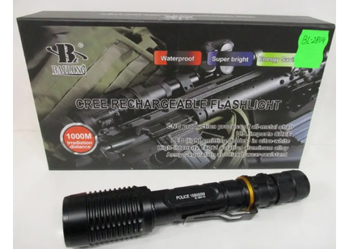 Фонарик ручной BL 2804 T6 POLICE - Зображення 3