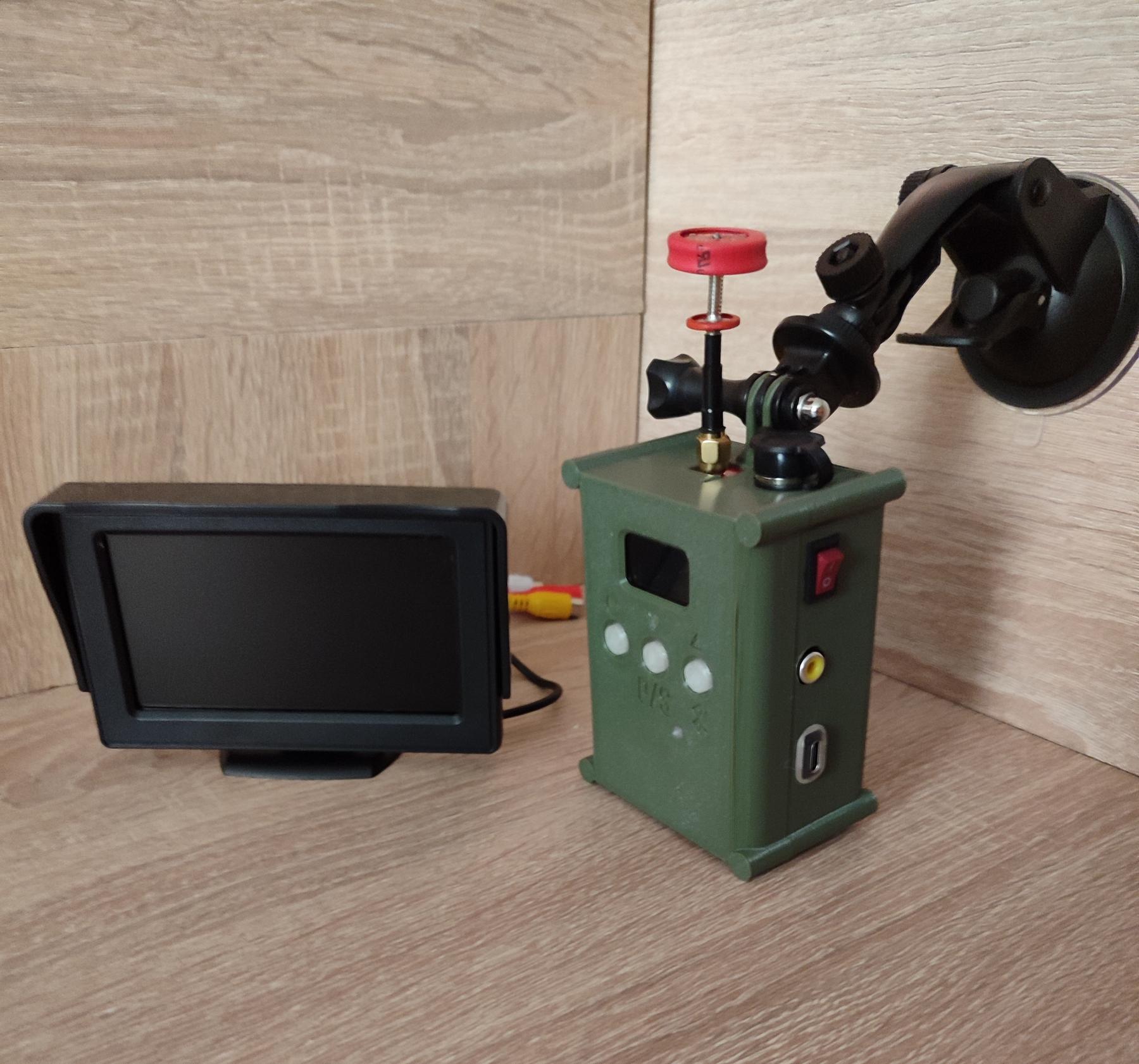 Детектор Сова 1 виявлення FPV-дронів на частоті 5.3ГГц - 5.9 ГГЦ, Bluetooth, інтеграція з РЕБ , +Монітор 4'3 дюйма для Виведення відео, + Кріплення на Лобове Скло - Зображення 3