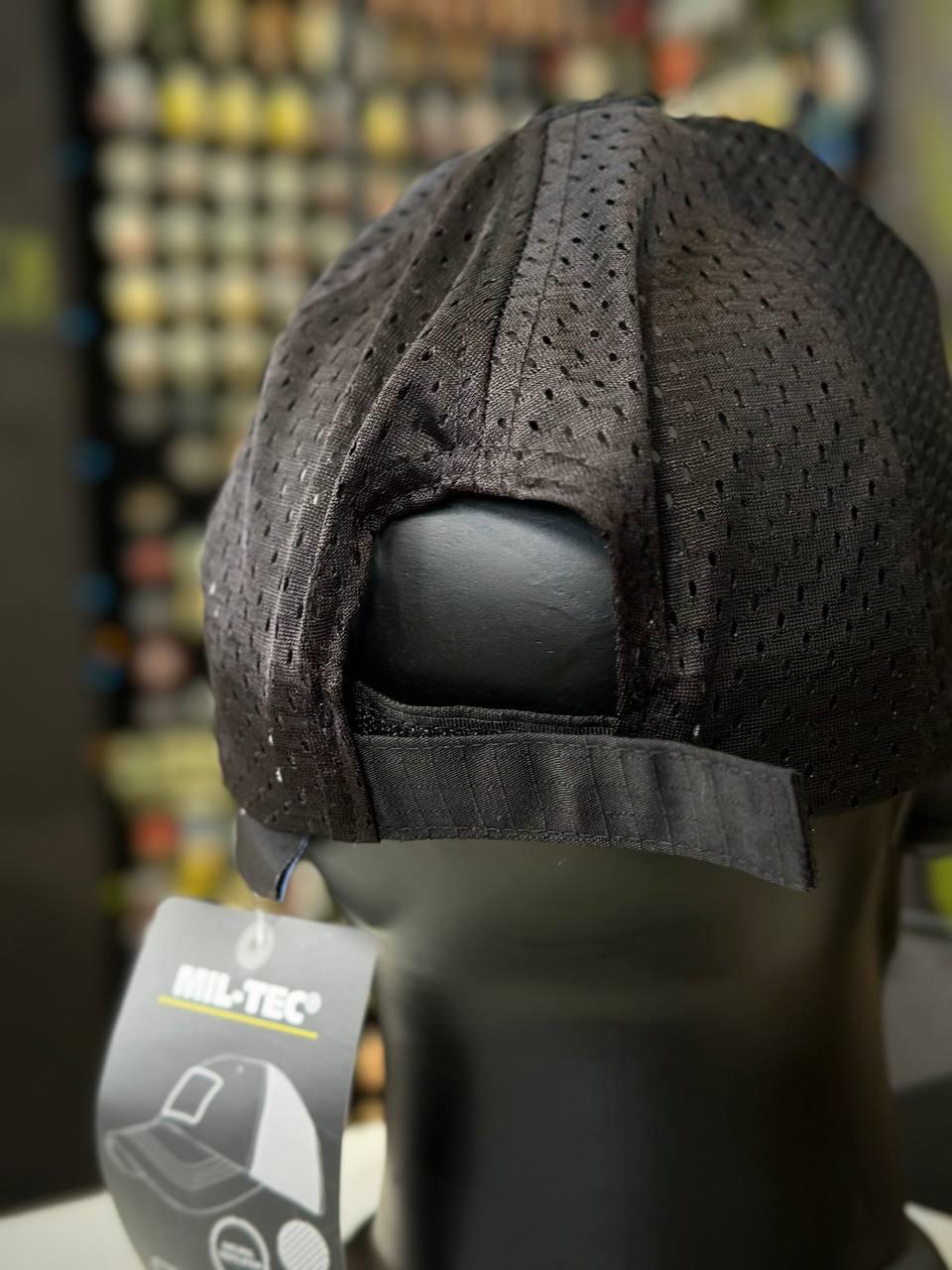 КЕПКА БЕЙСБОЛКА З СІТЧАСТОЮ ВСТАВКОЮ "MIL-TEC" Black - Зображення 4