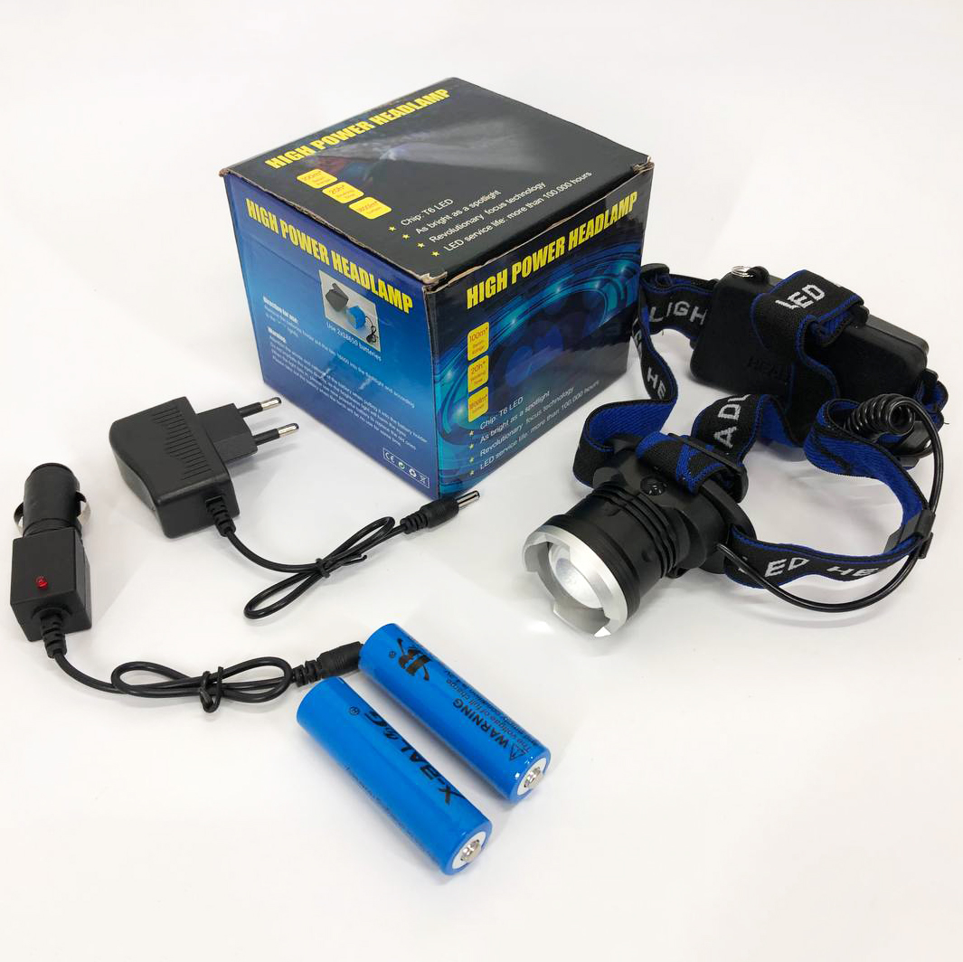 Налобний ліхтар Bailong BL-T24-P50 акумуляторний LED/Zoom 3 режими роботи, ліхтар на голову для риболовлі - Зображення 14