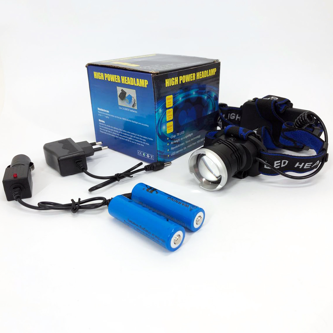 Налобний ліхтар Bailong BL-T24-P50 акумуляторний LED/Zoom 3 режими роботи, ліхтар на голову для риболовлі - Зображення 13