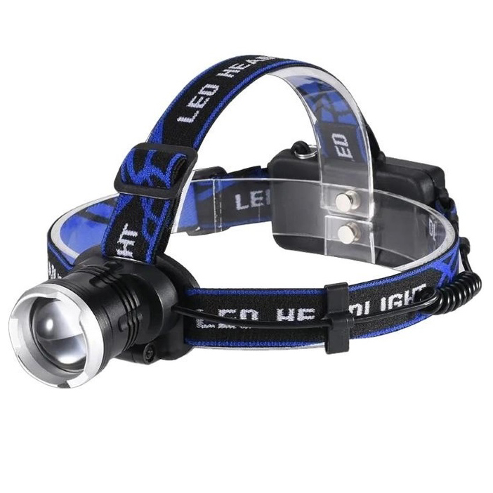 Налобний ліхтар Bailong BL-T24-P50 акумуляторний LED/Zoom 3 режими роботи, ліхтар на голову для риболовлі - Зображення 5