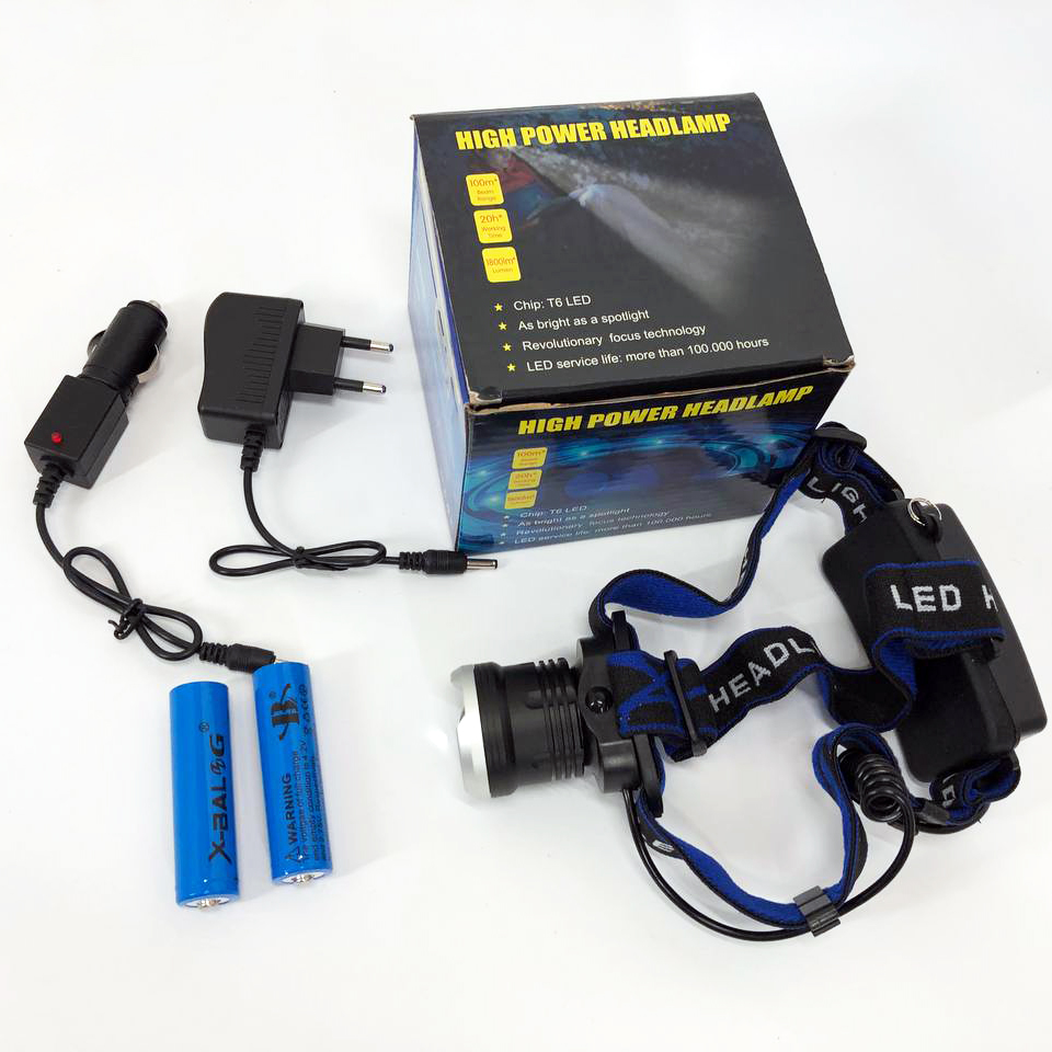 Налобний ліхтар Bailong BL-T24-P50 акумуляторний LED/Zoom 3 режими роботи, ліхтар на голову для риболовлі - Зображення 11