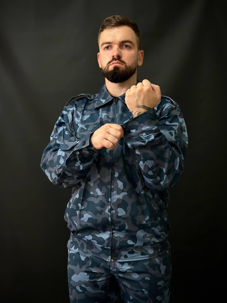 Камуфляжний костюм для охоронців Синій - Зображення 8