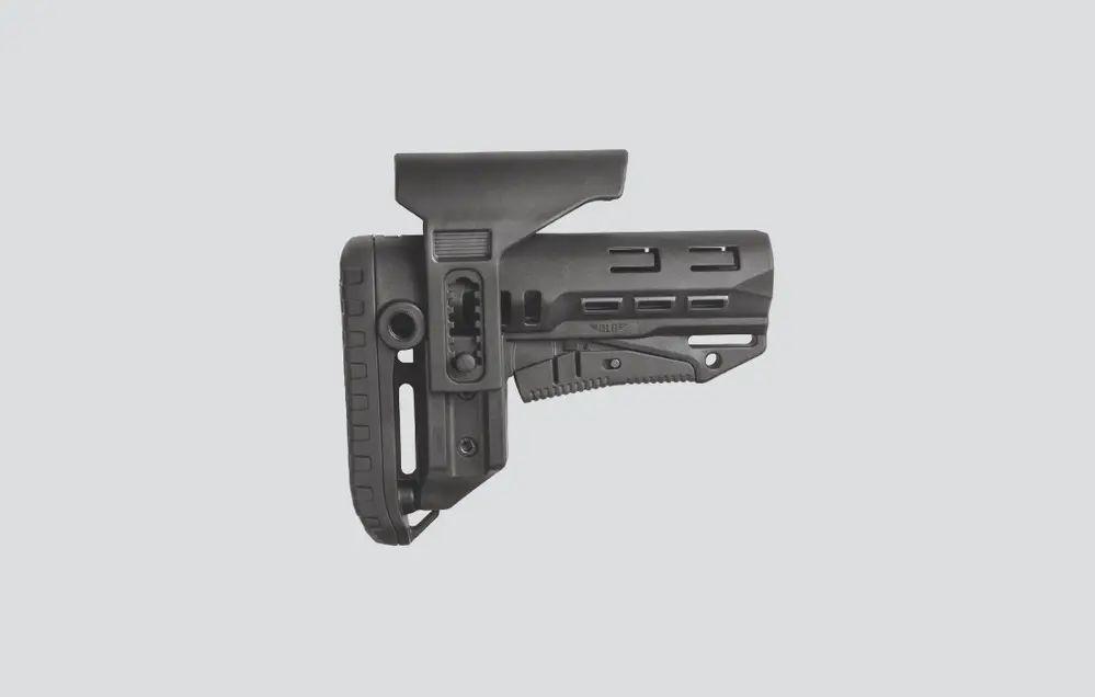 Приклад Compact M16/M4/AR15 DLG +Комплект буфера (розбірний приклад ) з регульованою підставкою для щоки Чорний - Зображення 3