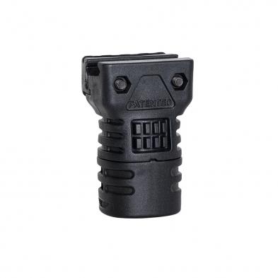 Текстурована коротка вертикальна рукоятка DLG Tactical з бічною планкою Picatinny з відсіком для зберігання Чорний - Зображення 3