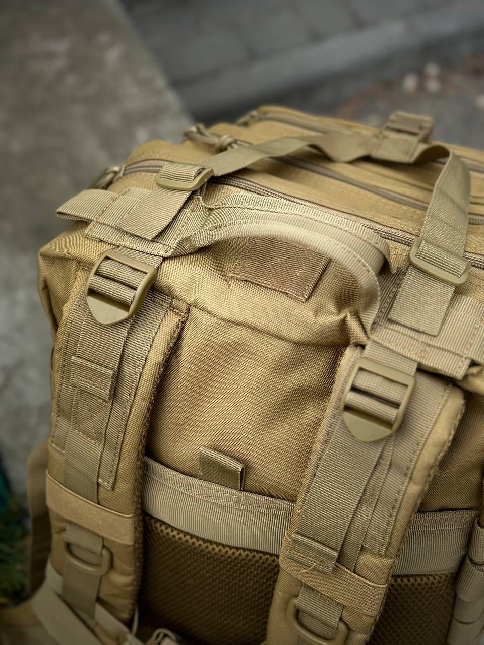 Тактичний рюкзак військовий койот з прапором Сша Usa штурмовий армійський рюкзак 45 Л - Зображення 8