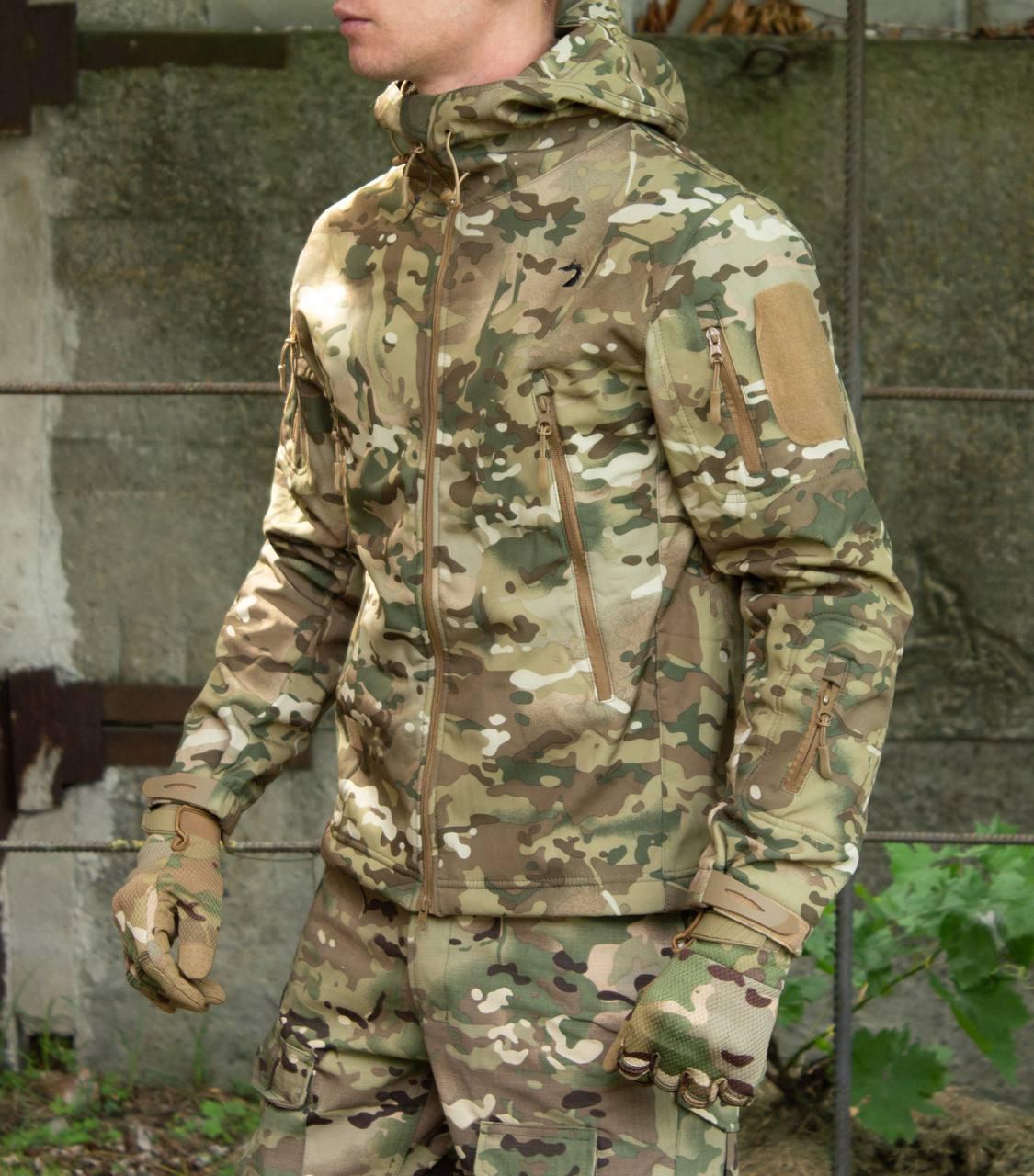 Комплект форми Soft Shell Caiman мультикам куртка + штани G2 та убакс G4 - Зображення 5